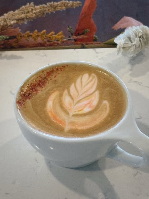 Fall latte with dye-free sprinkles